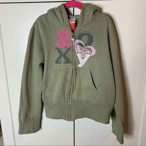 Girl’s Roxy Embroidered Logo Hoodie Sweatshirt